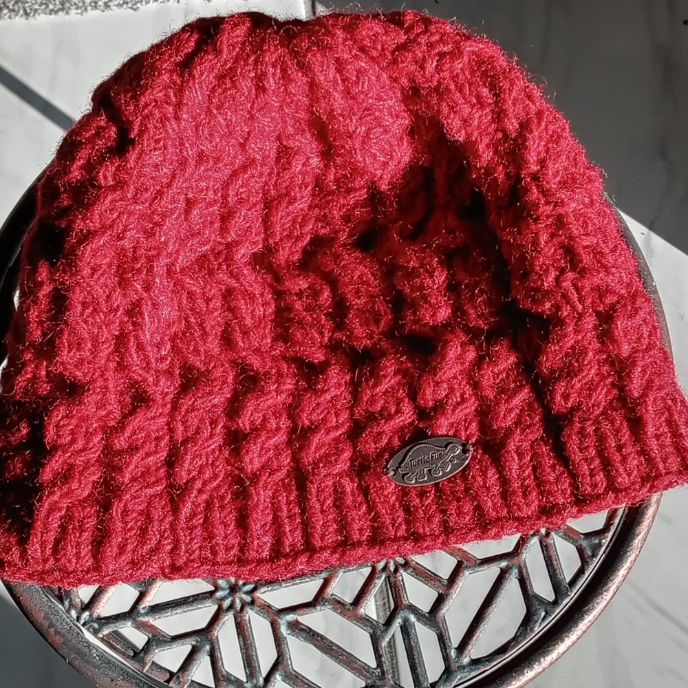 Turtle Fur Wool Beanie Hat, also Additional Faux Fur Beanie Hat, 2 for 1